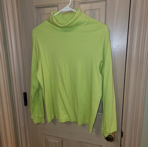 Hanna Andersson misses sz L Lime Green Turtleneck shirt - Picture 4 of 4